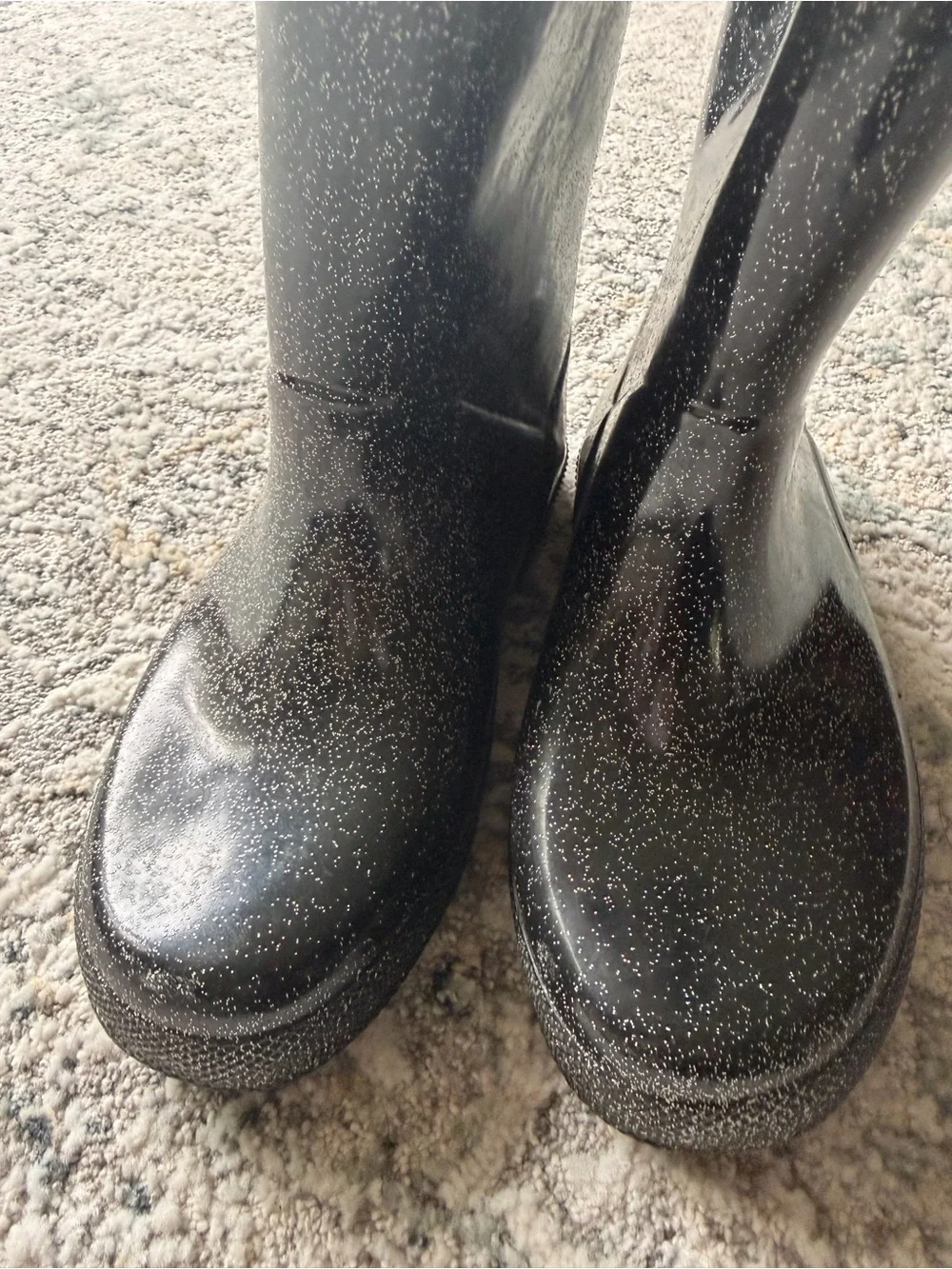 Hunter Kids Glitter Black Rain Boots